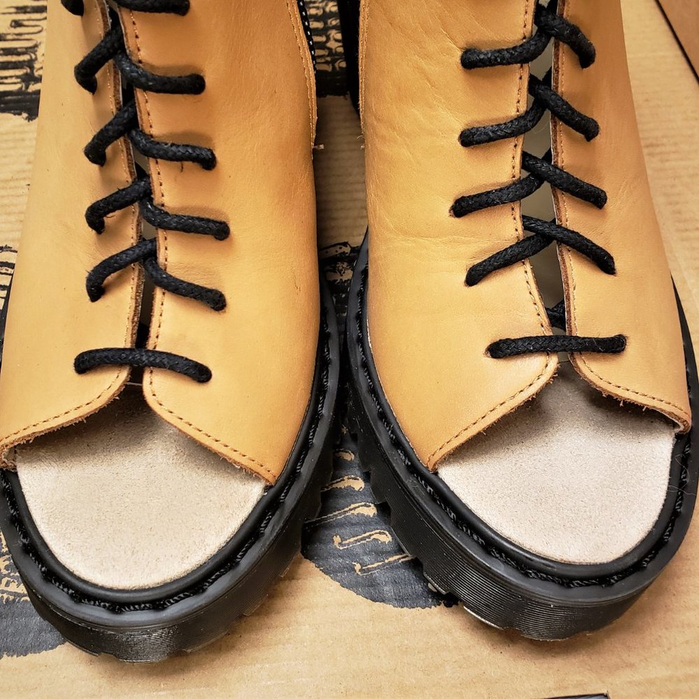 Dr. Martens Tan Carmelita Open Toe Boots - Picture 2 of 9